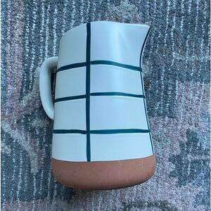 Hearth & Hand Stoneware Clay Large Window Pane designed Pitcher